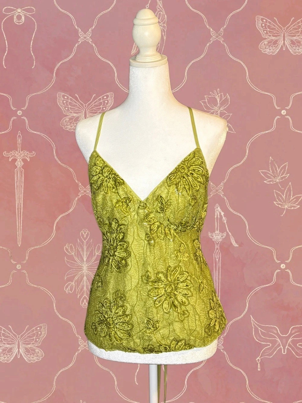 Sequined Floral Fairy Cami